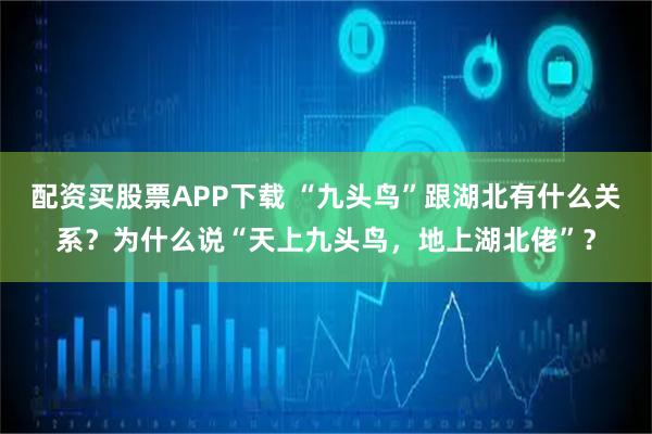 配资买股票APP下载 “九头鸟”跟湖北有什么关系？为什么说“天上九头鸟，地上湖北佬”？
