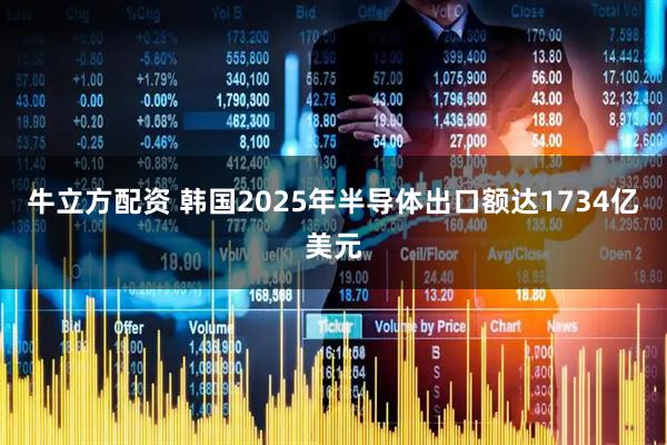 牛立方配资 韩国2025年半导体出口额达1734亿美元