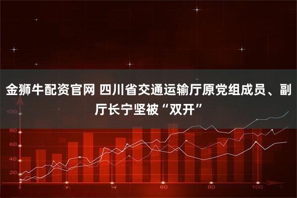 金狮牛配资官网 四川省交通运输厅原党组成员、副厅长宁坚被“双开”