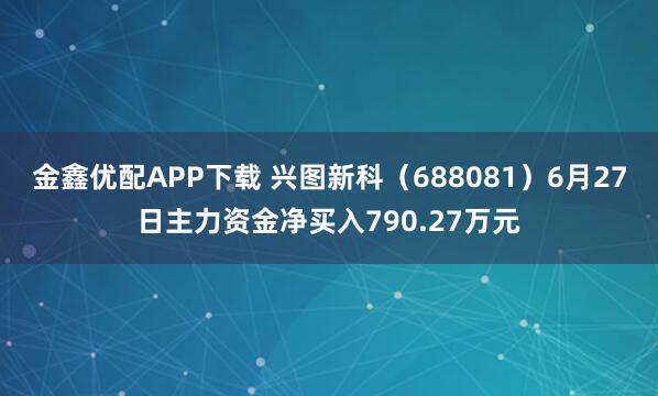 金鑫优配APP下载 兴图新科（688081）6月27日主力资金净买入790.27万元